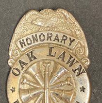 Oak Lawn Fire Department honorary badge, front