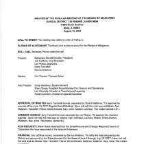 School District Board of Education Minutes, 2021-22
