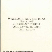 Wallace Avertising Catalog, 1989
