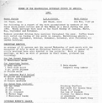 Mt. Zion Lutheran WELCA Annual Reports, 1989-2011