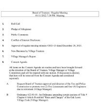 Village of Oak Lawn Board Media Packets, 2022