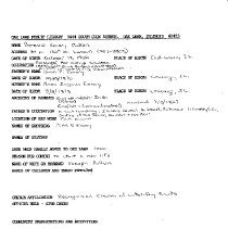 Berenice Emery Mullen Questionnaire, 1979