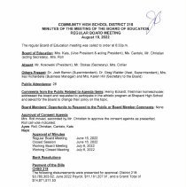 School District 218 Minutes, 2022-23