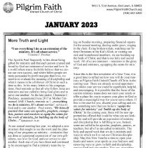 Pilgrim Faith UCC Newsletters, 2023