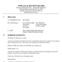 Appeals & Review Board Minutes, 2023