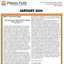 Pilgrim Faith UCC Newlsetters, 2024