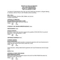 Oak Lawn Park District Minutes, 2025