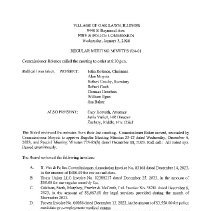 Oak Lawn Fire & Police Commission Minutes, 2024