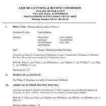 Liquor Licensing & Review Commission Minutes, 2024