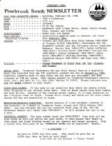 Pinebrook South Newsletter Feb 1984
