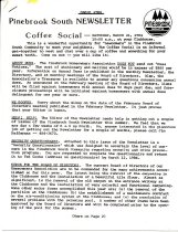 Pinebrook South Newsletter March 1984