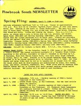 Pinebrook South Newsletter April 1984