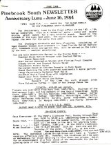 Pinebrook South Newsletter Jun 1984