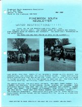 Pinebrook South Newsletter May 1989