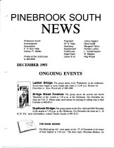 Pinebrook South Newsletter Dec 1993