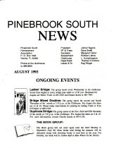 Pinebrook South Newsletter Aug 1993