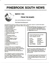 Pinebrook South Newsletter Mar 1994