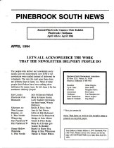 Pinebrook South Newsletter Apr 1994