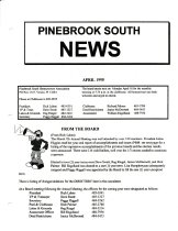 Pinebrook South Newsletter Apr 1995