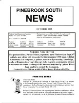 Pinebrook South Newsletter  Oct 1998