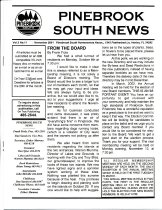Pinebrook South Newsletter Nov 2001  Vol 3  No 11