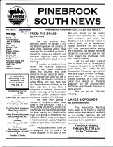 Pinebrook South Newsletter Feb 2001  Vol 3  No 1