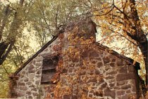 Michael Fulp House, south gable wall & chimney detail (c.1966)