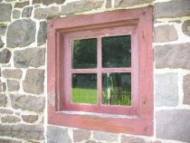 Mouns Jones House, window frame & sash in W eaves wall, 1st floor (2009)