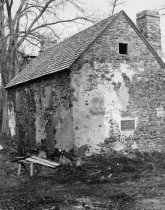Mouns Jones House, southwest perspective view, partially restored  (c.1967)