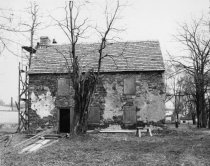Mouns Jones House, partially restored W elevation view (c.1967-1968)
