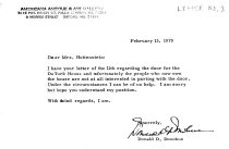 Letter re: DeTurk door (1970)