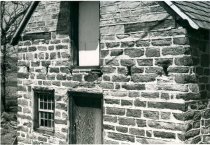 DeTurk House, detail view of outlooker remnants, south elevation (1973)