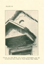 DeTurk House, detail of pent hood & oculus (c.1931)