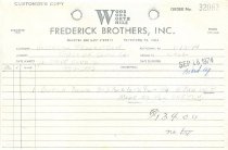 Frederick Brothers invoice for DeTurk house Dutch door (1974)