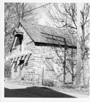 DeTurk House, SE perspective view w/ restored outlookers (c.1974-1975)