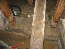 DeTurk stone sill and restored jambs at kitchen door (2009)