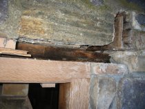 Northern portion of DeTurk replacement doorway lintel and jamb (2009)