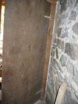 DeTurk House, interior view, vault abutment wall, ground level kitchen (200
