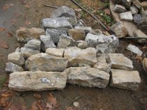 #10 - 1629:Stones, faces-down, in exact positions as removed from wall
