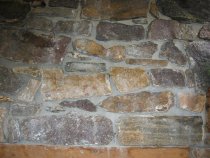 #18 - 1954:Restored wall, "mudded-in", plumbed and ready for pointing