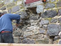 #4 - 1623: Chiseling out Portland Mortar to free displaced stones