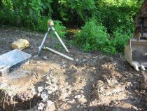 0017:  leveling laser used to set elevations of landings and channel drains