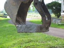 0031--Transporting B4 down embankment to staircase excavation.