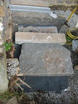 0037--B4 in place and leveled on screenings bed.