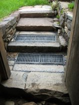 180--Restored steps to cellar kitchen doorway at DeTurk House (2010)