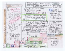 As-built S elevation drawing of DeTurk exterior cellar staircase & drains