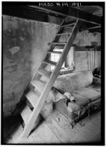 Image #1: Keim ancillary building step ladder to loft, interior