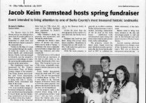 Keim, article on spring fundraiser (2009)