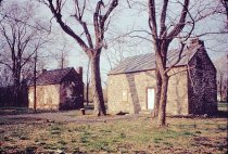 Partially restored Mouns Jones House and Bridge Keeper's House (c.1970)