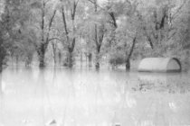Moraltton village, 1972 flood N of Mouns Jones House